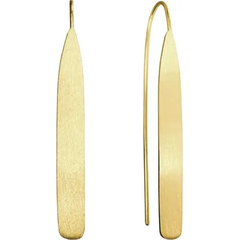 Náušnice MINET Matné pozlacené stříbrné náušnice