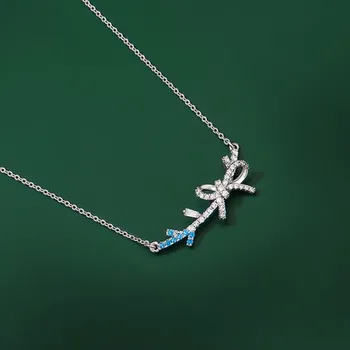 Náhrdelník JAY Náhrdelník s větvičkou a mašlí Amalka JAY-0152-201167 Stříbrná 41 cm + 5 cm (prodloužení)