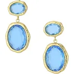 Manoki Ocelové náušnice Meriel - modrý krystal, chirurgická ocel KA244GN Modrá