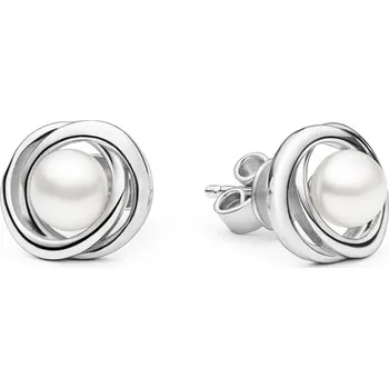 Náušnice Gaura Pearls Stříbrné náušnice se sladkovodní perlou Anna, stříbro 925/1000 SK23106E Bílá