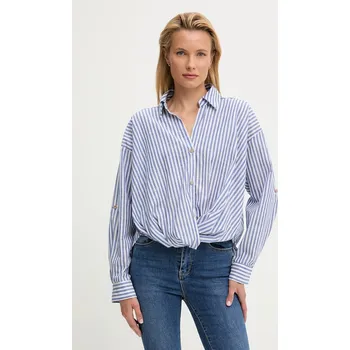 Dámská košile Bavlněná košile Answear.LAB dámská, modrá barva, relaxed, s klasickým límcem MA1307 55X, vel. S/M