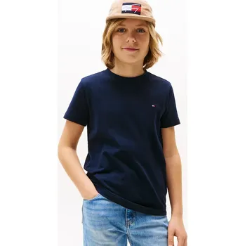 Dětské bavlněné tričko Tommy Hilfiger KB0KB06879.74.122.9BYA námořnická modř 59X, vel. 80