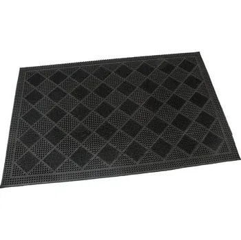 Gumová čistící venkovní vstupní rohož FLOMA Squares - 45 x 75 x 0,7 cm, 70080126