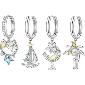 Náušnice JAY Souprava čtyř kusů letních náušnic Jovia JAY-9171 Stříbrná