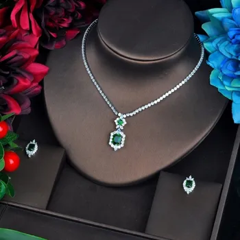 Souprava šperků Éternelle Souprava šperků Swarovski Elements Corinne SET-N-577-QT-9 Zelená 43 cm