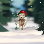 Éternelle Vánoční brož se zirkony Christmas Teddy - vánoční medvídek B2183-TB150 Zlatá