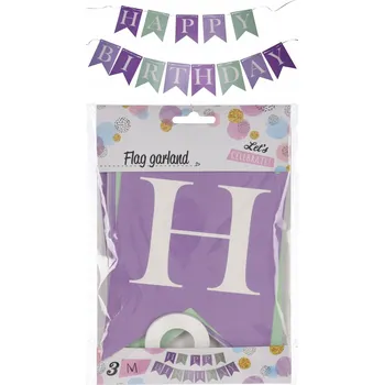 Girlanda - vlajka "HAPPY BIRTHDAY"