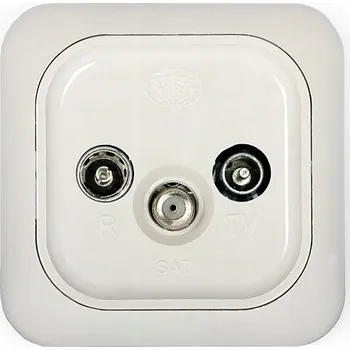 Elektrická zásuvka Anténní zásuvka nástěnná Satel bílá