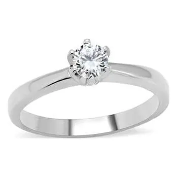 Prsten AL-0055-62 Ocelový prsten se zirkonem