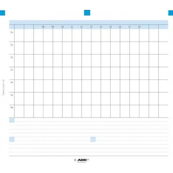 Diář Týdenní rozvrh ADK-A5