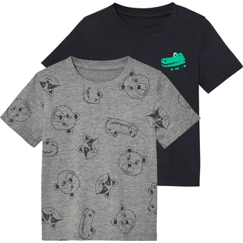 Chlapecké tričko lupilu® Chlapecké triko, 2 kusy (navy modrá / šedá, 98/104)