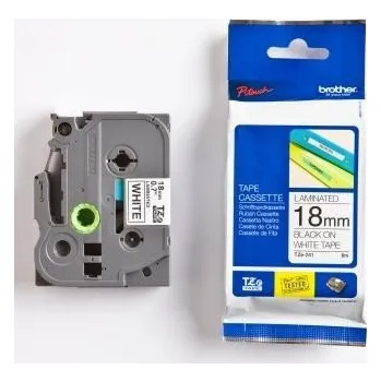 Pásek do tiskárny Brother TZ-241 / TZe-241, 18mm x 8m, černý tisk / bílý podklad