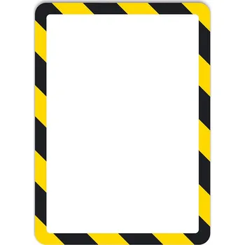 Kancelářský nábytek Samolepicí magnetický rámeček Magneto A4 žluto-černý /2 ks