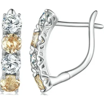 Náušnice GRACE Silver Jewellery Stříbrné náušnice se zirkony Sandra - stříbro 925/1000 E-BSE793/118 Zlatá