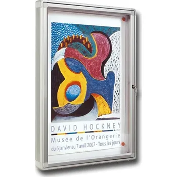 Venkovní oboustranná vitrína 2000-9 x A4 - stříbrná