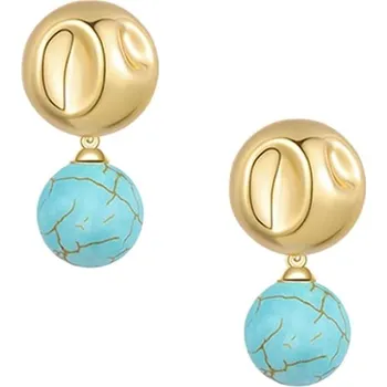 Náušnice JAY Tyrkysové náušnice Azure Island - stříbrné zapínání JAY-0115-ZS51327 Tyrkysová