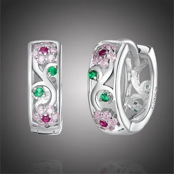 Náušnice GRACE Silver Jewellery Stříbrné náušnice se zirkony Paulette, stříbro 925/1000 E-BSE403/46 Stříbrná