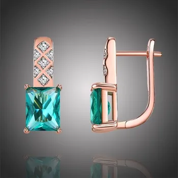 Náušnice Éternelle Náušnice Swarovski Elements Katy E-KZCE305 Tyrkysová