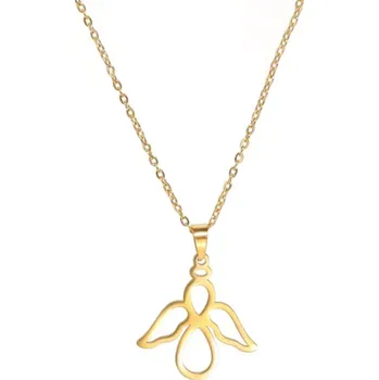 Náhrdelník Victoria Filippi Stainless Steel Pozlacený náhrdelník s přívěskem andělíčka - chirurgická ocel NH-1322 Zlatá 45 cm + 5 cm (prodloužení)