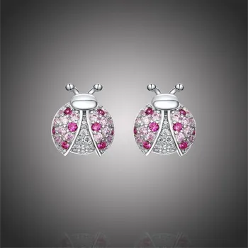 Náušnice GRACE Silver Jewellery Stříbrné náušnice se zirkony Amanda, stříbro 925/1000, beruška E-SCE715/33 Stříbrná