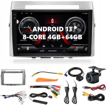 Autorádio AUTORÁDIO S ANDROID 13 TOYOTA COROLLA VERSO 2004-2009 CARPLAY LTE SIM 6GB/128GB