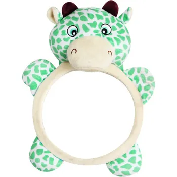 Bezpečnostní dětské zrcátko do auta 28x21 cm Tvar jelena Nerozbitné Širokoúhlý výhled 2 popruhy k opěrce hlavy Autosedačka Zpětné zrcátko