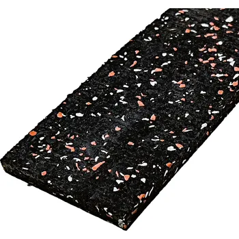 soklová lišta Černo-bílo-červená gumová soklová podlahová lišta FLOMA FitFlo IceFlo - 200 x 7 x 0,8 cm, 88809126