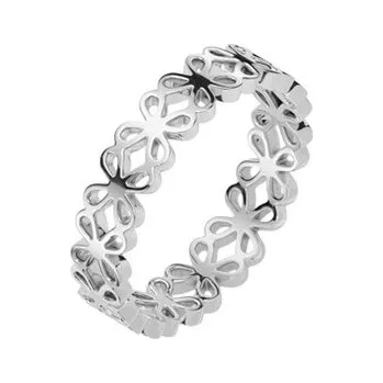 Prsten OPR1946-59 Ocelový prsten s kytičkami - květiny