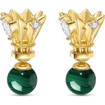 Náušnice JAY Náušnice Badmintonový míček - malachit JAY-9151 Zelená