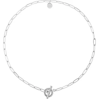 Náhrdelník Manoki Ocelový náhrdelník Simona, chirurgická ocel, choker WA603 Stříbrná 36 cm