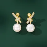 JAY Stříbrné náušnice s perlou Ilaria, stříbro 925/1000 JAY-0093-E-1152 Zlatá Bílá