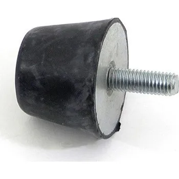 Černý gumový doraz tvaru komolého kužele se šroubem FLOMA - průměr 4 cm x 3 cm, 87651191