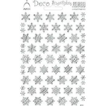 samolepka Samolepky vločky stříbrné malé 828-S