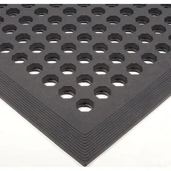 Rohožka Černá gumová protiskluzová protiúnavová průmyslová rohož - 150 x 90 x 1,2 cm, 80000560