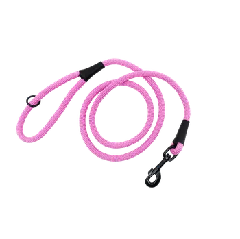 Vodítko pro psa AMINELA Vodítko lano s kůží AMINELA, černé kování Barva: Růžová, Rozměr: 10mm x 150cm AM15209