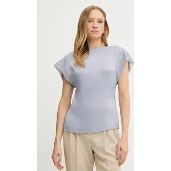 Dámská halenka Halenka BOSS Bavati dámská, modrá barva, hladká, 50541815 05X, vel. 36