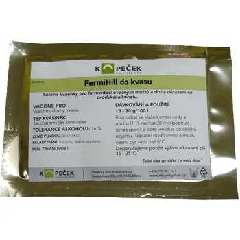 výroba alkoholu FermiHill do Kvasu Hmotnost CZ: 100 g