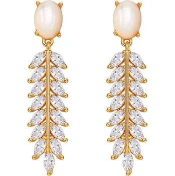 Náušnice JAY Náušnice s opálem a zirkony ve tvaru klasu JAY-0148-H023576 Zlatá