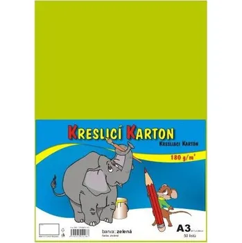 Kreslicí karton A3/180g zelený