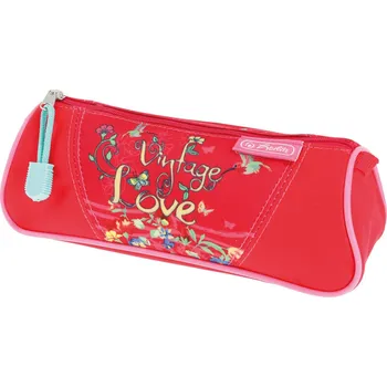 Penál Pouzdro trojúhelníkové květinky