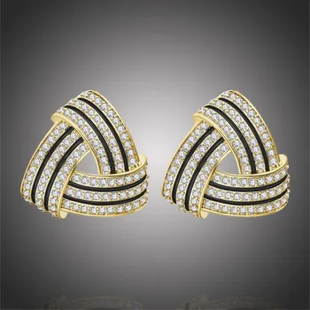 Náušnice Éternelle Náušnice se zirkony Sabrina E1315-EH2112406 Černá