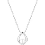 Gaura Pearls Stříbrný náhrdelník s bílou perlou Odilia, stříbro 925/1000 SK24212N Bílá 38 cm + 9 cm (prodloužení)