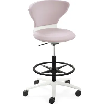 Barová židle Sedus židle turn around tu-181 vysoká bílá POTAH ZÁDOVÉ OPĚRKY: Atlantic 9AT_A63034 dark orange, TYP KOLEČEK / KLUZÁKY: plastové kluzáky