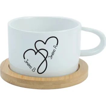 Personalizovaný hrnek Makronka - Propletená srdce
