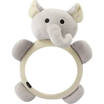 Bezpečnostní dětské zrcátko do auta 28x21 cm Tvar slona Nerozbitné Širokoúhlý výhled Zrcadlo k opěrce hlavy Autosedačka Zpětné zrcátko