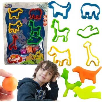 Obraz SADA FORMIČEK NA MODELÍNU, HLÍNU, PÍSEK + 3 MODELOVACÍ HMOTY, 9 ks