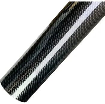 Stínítko do auta 9D Černá karbonová autofólie 50x150 cm Samolepicí PVC film s extra lesklým karbonovým efektem pro auto a motorku