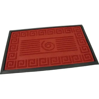 Rohožka Červená textilní gumová vstupní rohož FLOMA Rectangle - Deco - délka 45 cm, šířka 75 cm, v, 89897028