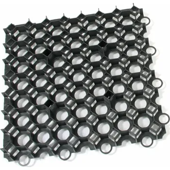 Černá plastová zatravňovací dlažba FLOMA Stella Green - 50 x 50 x 4 cm, 81111211