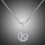 GRACE Silver Jewellery Stříbrný řetízek s přívěskem ve tvaru písmena K - stříbro 925/1000 NH-28-BSP001/K Stříbrná 45 cm K